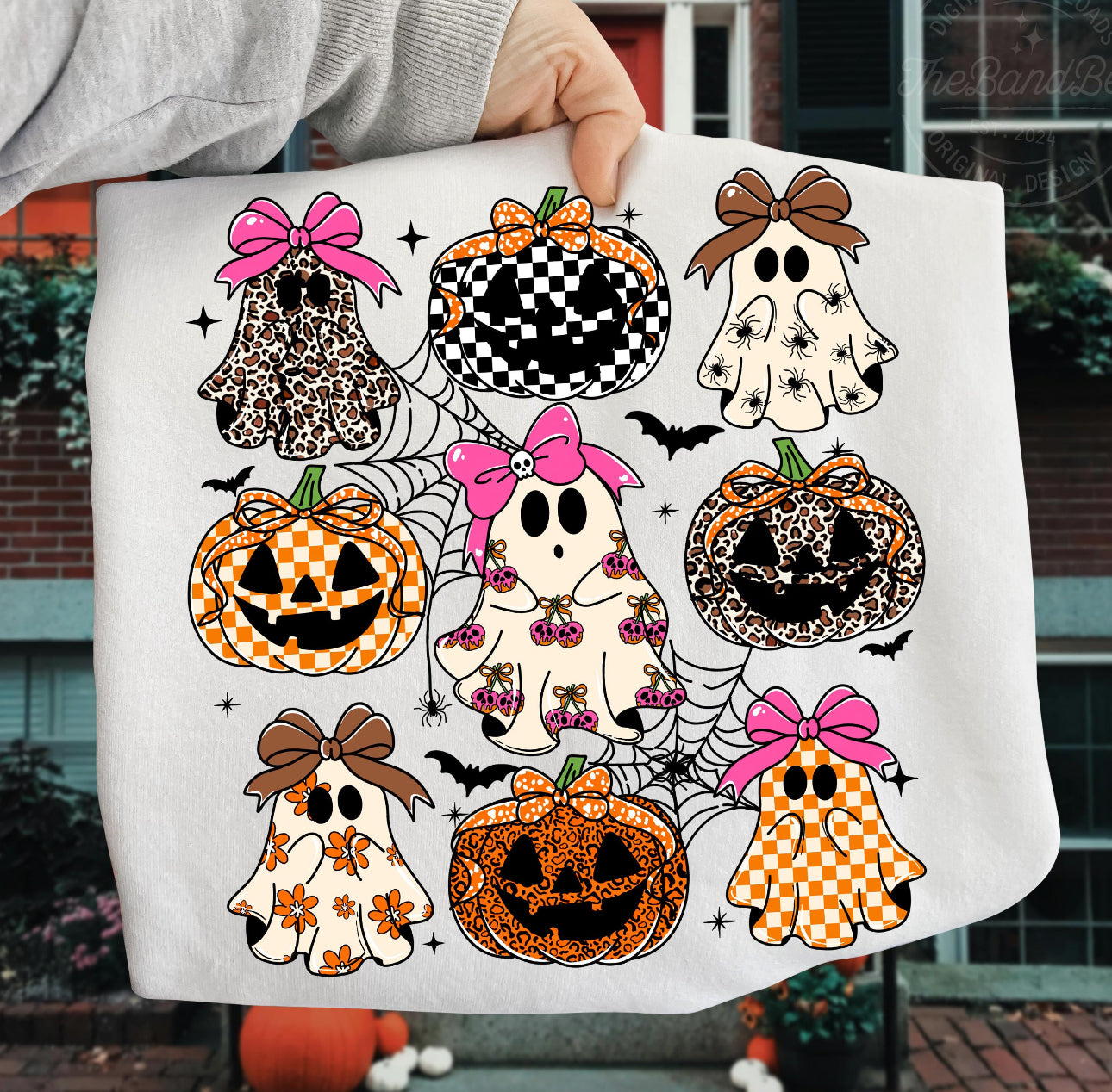 Fall Ghost & Pumpkins Tee